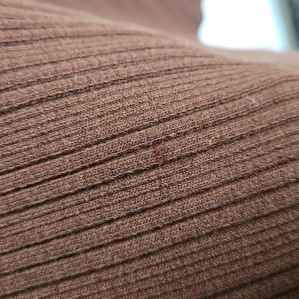 Vince Rib Sweetheart-Neck Camisole Dress Sleeveless A-line Hazelnut Brown S - Picture 6 of 10